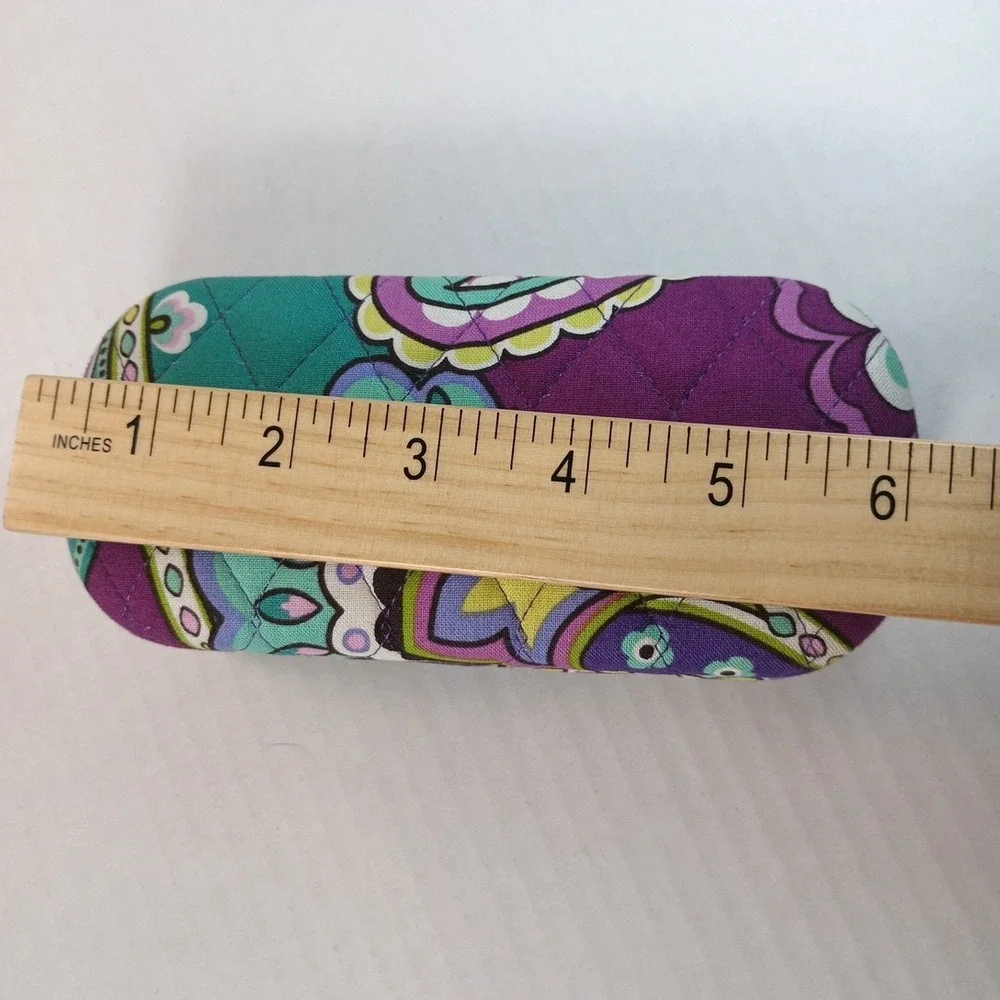 Vera Bradley Floral Paisley Sunglass Hard Case Purple Pink Green